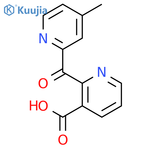 3-Pyridinecarboxylic acid, 2-[(4-methyl-2-pyridinyl)carbonyl]- structure