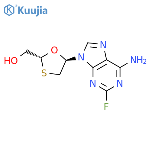 1,3-Oxathiolane-2-methanol,5-(6-amino-2-fluoro-9H-purin-9-yl)-, (2S-trans)- (9CI) structure
