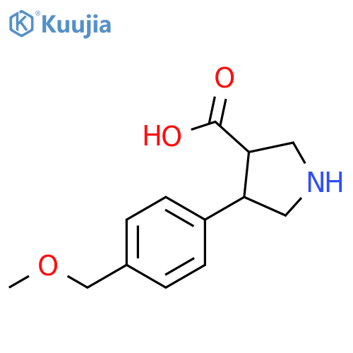 4-4-(methoxymethyl)phenylpyrrolidine-3-carboxylic acid structure