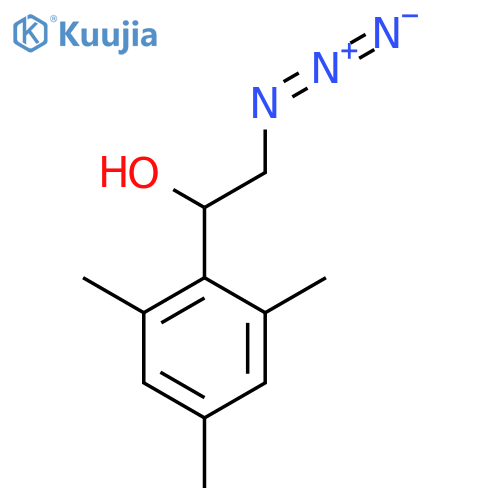 2-azido-1-(2,4,6-trimethylphenyl)ethan-1-ol structure