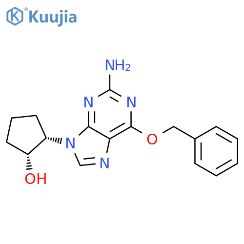 Cyclopentanol, 2-[2-amino-6-(phenylmethoxy)-9H-purin-9-yl]-, cis-(±)- structure