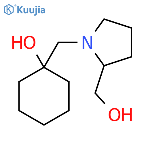 1-{[2-(hydroxymethyl)pyrrolidin-1-yl]methyl}cyclohexan-1-ol structure