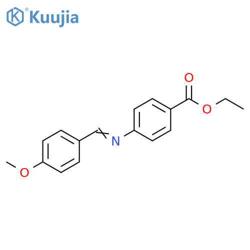 Benzoic acid, 4-[[(4-methoxyphenyl)methylene]amino]-, ethyl ester structure