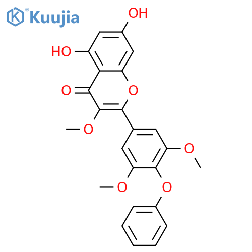 3,3',4',5,5',7-Hexahydroxyflavone; 4'-Ph, 3,3',5'-tri-Me ether structure