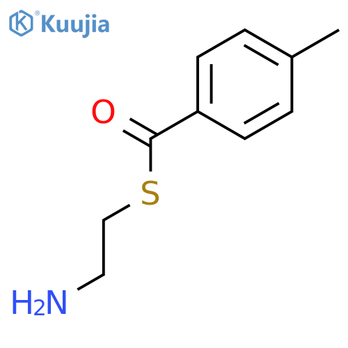 Benzenecarbothioic acid, 4-methyl-, S-(2-aminoethyl) ester structure