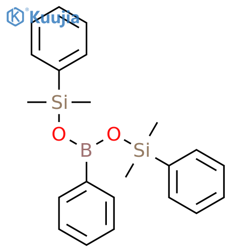 Boronic acid, phenyl-, bis(dimethylphenylsilyl) ester structure