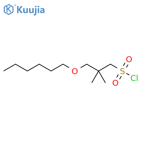 3-(hexyloxy)-2,2-dimethylpropane-1-sulfonyl chloride structure