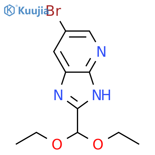 6-bromo-2-(diethoxymethyl)-3H-imidazo4,5-bpyridine structure