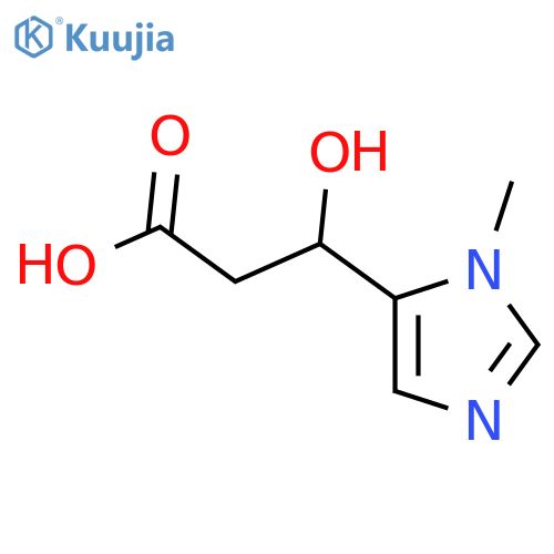 3-hydroxy-3-(1-methyl-1H-imidazol-5-yl)propanoic acid structure