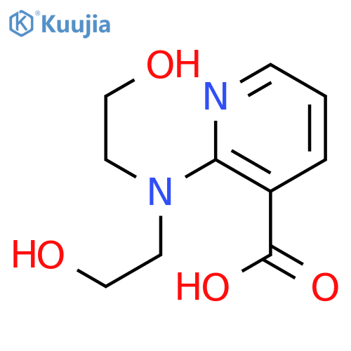 3-Pyridinecarboxylic acid, 2-[bis(2-hydroxyethyl)amino]- structure