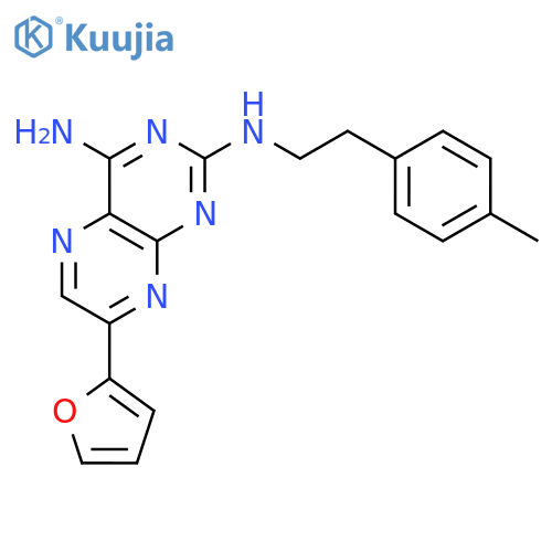 2,4-Pteridinediamine, 7-(2-furanyl)-N2-[2-(4-methylphenyl)ethyl]- structure