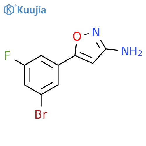 5-(3-bromo-5-fluorophenyl)-1,2-oxazol-3-amine structure