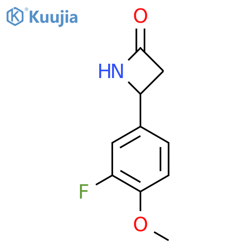 4-(3-Fluoro-4-methoxyphenyl)azetidin-2-one structure