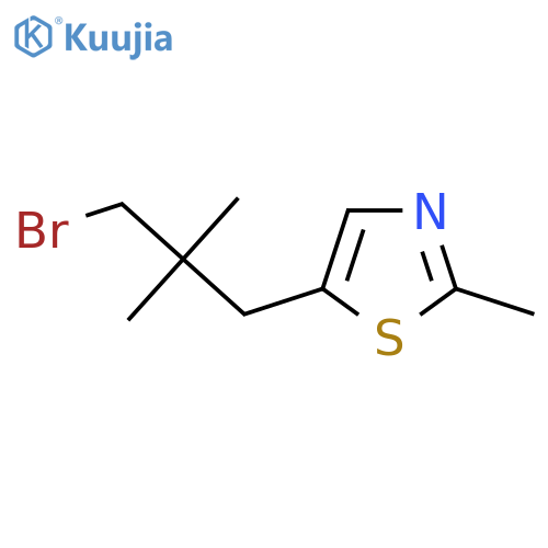 Thiazole, 5-(3-bromo-2,2-dimethylpropyl)-2-methyl- structure