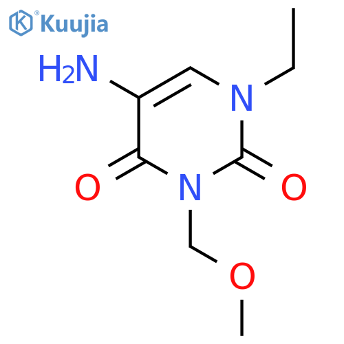 5-Amino-1-ethyl-3-(methoxymethyl)-1,2,3,4-tetrahydropyrimidine-2,4-dione structure