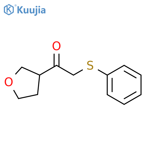 Ethanone, 2-(phenylthio)-1-(tetrahydro-3-furanyl)- structure
