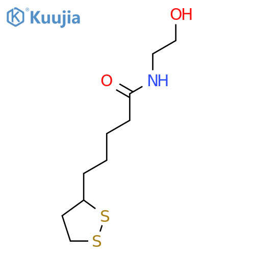 1,2-Dithiolane-3-pentanamide, N-(2-hydroxyethyl)-, (±)- structure