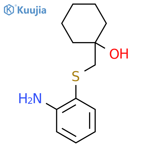 1-{(2-aminophenyl)sulfanylmethyl}cyclohexan-1-ol structure