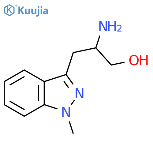 2-amino-3-(1-methyl-1H-indazol-3-yl)propan-1-ol structure