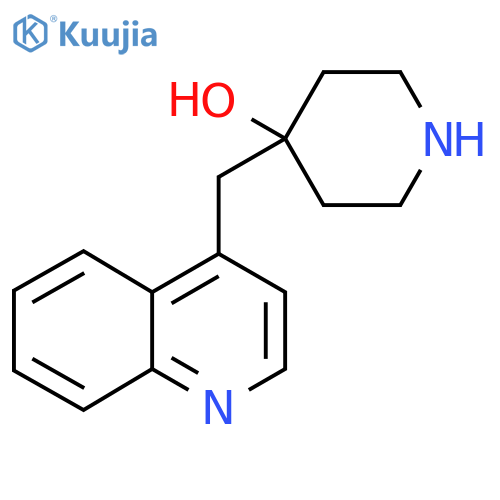 4-(quinolin-4-yl)methylpiperidin-4-ol structure