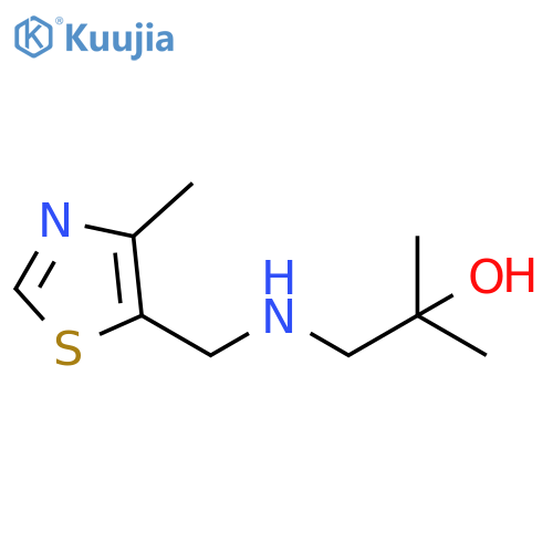 2-methyl-1-{(4-methyl-1,3-thiazol-5-yl)methylamino}propan-2-ol structure