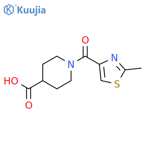 1-(2-methylthiazole-4-carbonyl)piperidine-4-carboxylic acid structure