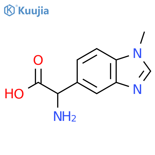 2-amino-2-(1-methyl-1H-1,3-benzodiazol-5-yl)acetic acid structure