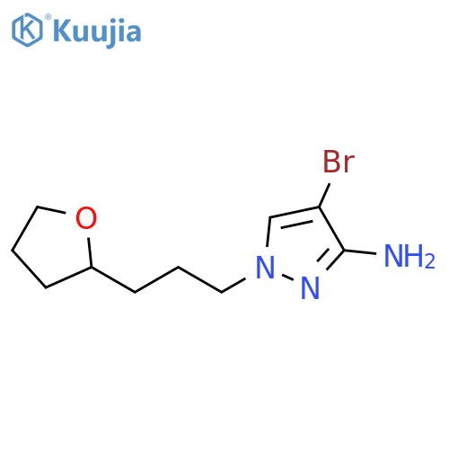 1H-Pyrazol-3-amine, 4-bromo-1-[3-(tetrahydro-2-furanyl)propyl]- structure