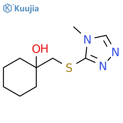 1-{[(4-methyl-4H-1,2,4-triazol-3-yl)sulfanyl]methyl}cyclohexan-1-ol structure