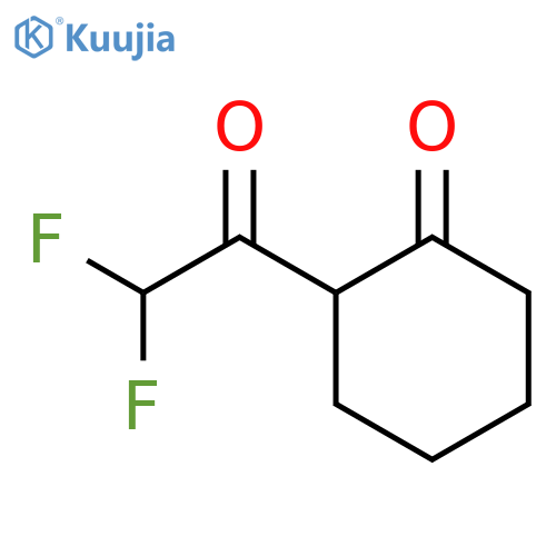 2-(2,2-difluoroacetyl)cyclohexan-1-one structure
