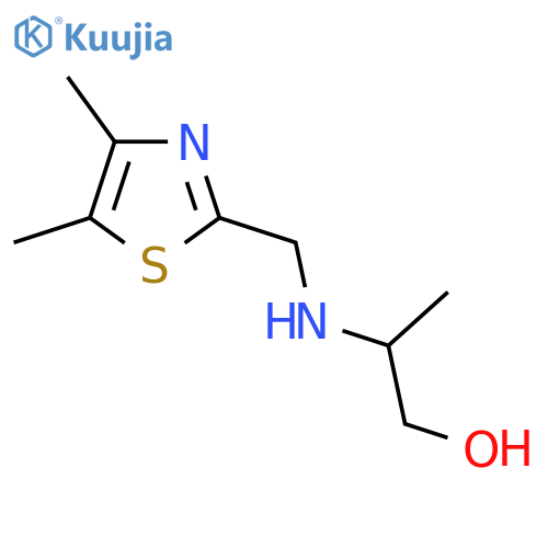 1-Propanol, 2-[[(4,5-dimethyl-2-thiazolyl)methyl]amino]- structure