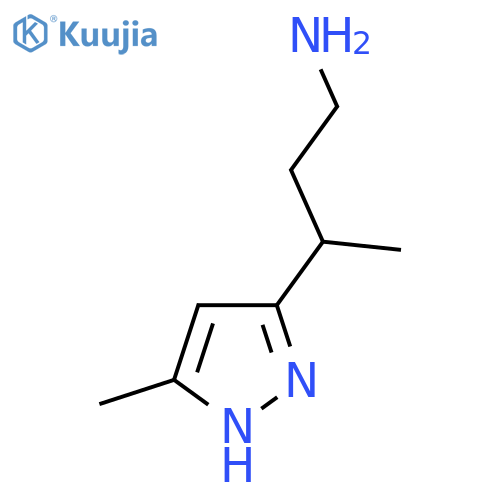 3-(5-methyl-1H-pyrazol-3-yl)butan-1-amine structure