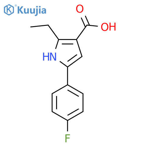 2-ethyl-5-(4-fluorophenyl)-1H-pyrrole-3-carboxylic acid structure