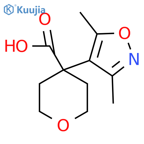 4-(dimethyl-1,2-oxazol-4-yl)oxane-4-carboxylic acid structure