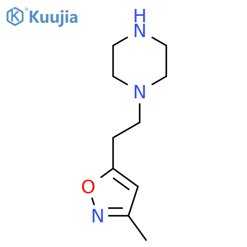 1-2-(3-methyl-1,2-oxazol-5-yl)ethylpiperazine structure