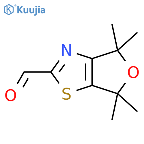 4,4,6,6-tetramethyl-4H,6H-furo3,4-d1,3thiazole-2-carbaldehyde structure
