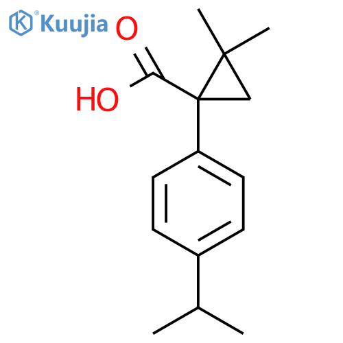 2,2-dimethyl-1-4-(propan-2-yl)phenylcyclopropane-1-carboxylic acid structure