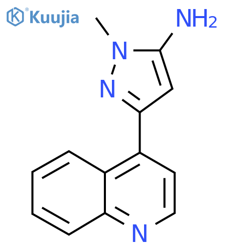 1-methyl-3-(quinolin-4-yl)-1H-pyrazol-5-amine structure
