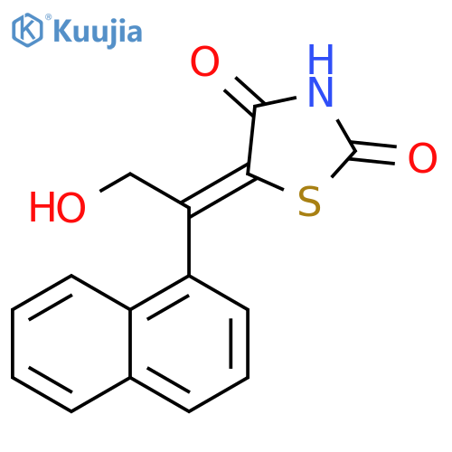 2,4-Thiazolidinedione, 5-[2-hydroxy-1-(1-naphthalenyl)ethylidene]-, (E)- structure