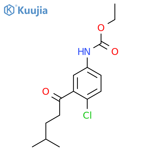 Carbamic acid, [4-chloro-3-(4-methyl-1-oxopentyl)phenyl]-, ethyl ester structure