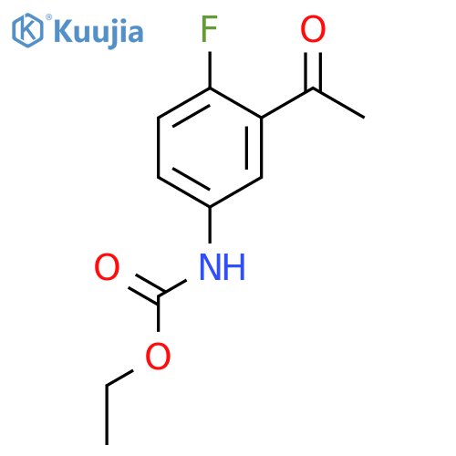 Carbamic acid, (3-acetyl-4-fluorophenyl)-, ethyl ester structure