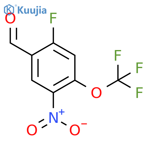 2-fluoro-5-nitro-4-(trifluoromethoxy)benzaldehyde structure