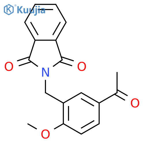1H-Isoindole-1,3(2H)-dione, 2-[(5-acetyl-2-methoxyphenyl)methyl]- structure