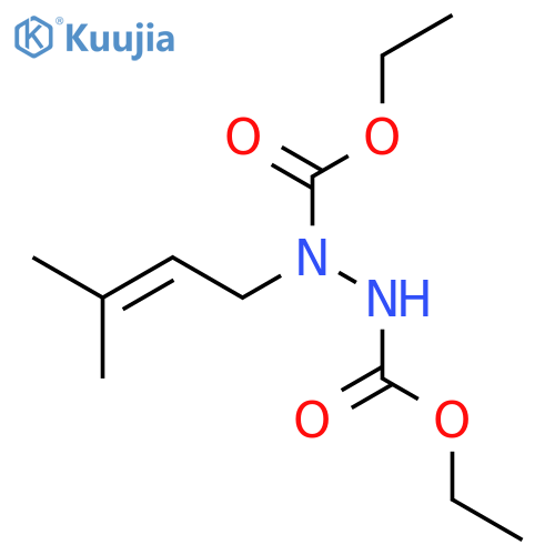 1,2-Hydrazinedicarboxylic acid, 1-(3-methyl-2-butenyl)-, diethyl ester structure