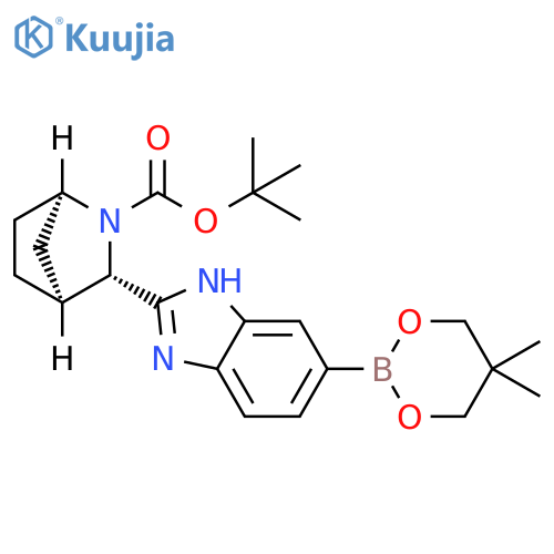 (1R,3s,4s)-3-(6-(5,5-dimethyl-1,3,2-dioxaborinan-2-yl)-1h-benzimidazol-2-yl)-2-azabicyclo(2.2.1)heptane-2-carboxylic acid 1,1-dimethylethyl ester structure