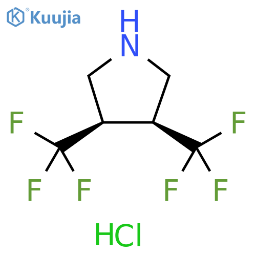 cis-3,4-bis(trifluoromethyl)pyrrolidine;hydrochloride structure