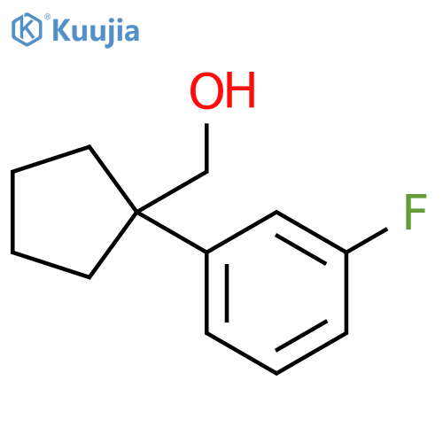 1-(3-fluorophenyl)cyclopentylmethanol structure