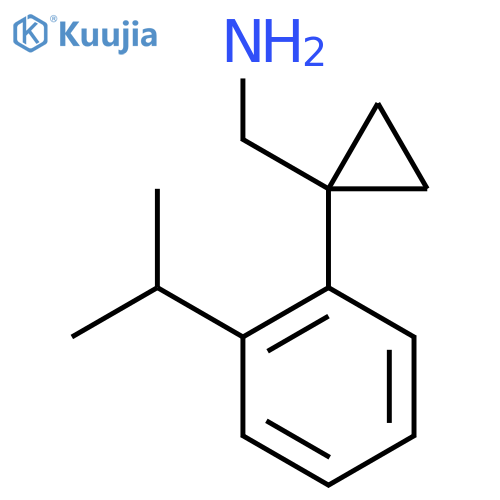 {1-2-(propan-2-yl)phenylcyclopropyl}methanamine structure