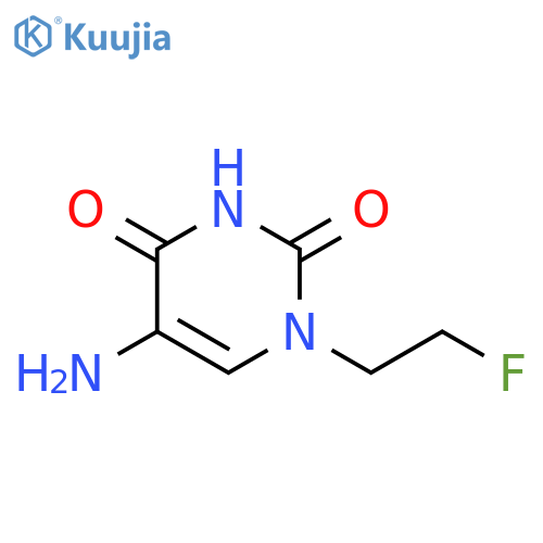 2,4(1H,3H)-Pyrimidinedione, 5-amino-1-(2-fluoroethyl)- structure