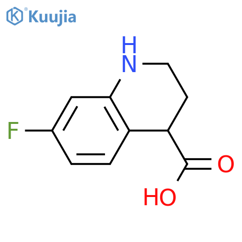 7-fluoro-1,2,3,4-tetrahydroquinoline-4-carboxylic acid structure